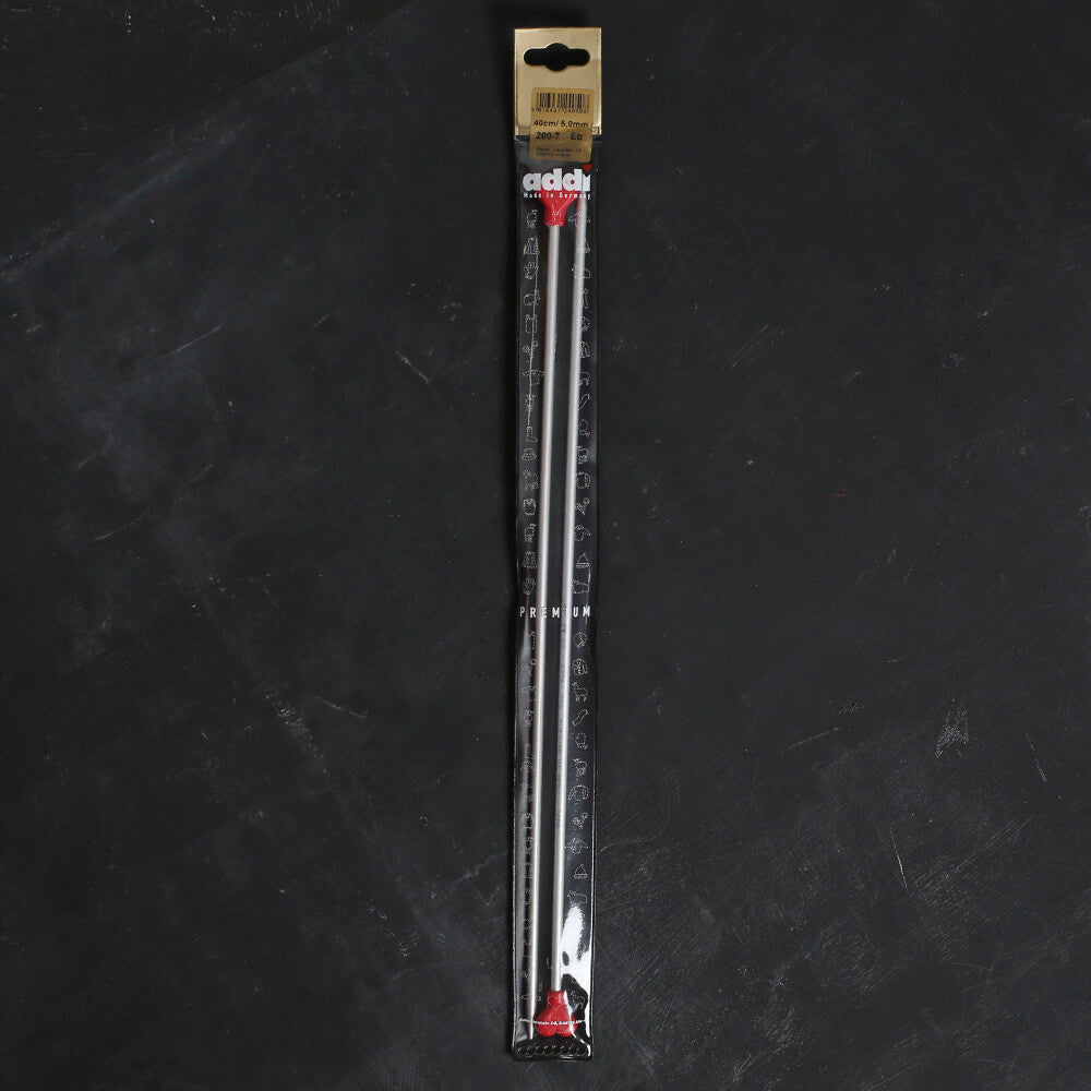 ADDI KALPLİ 5MM 40CM KLASİK ALÜMİNYUM ÖRGÜ ŞİŞİ - 200-7